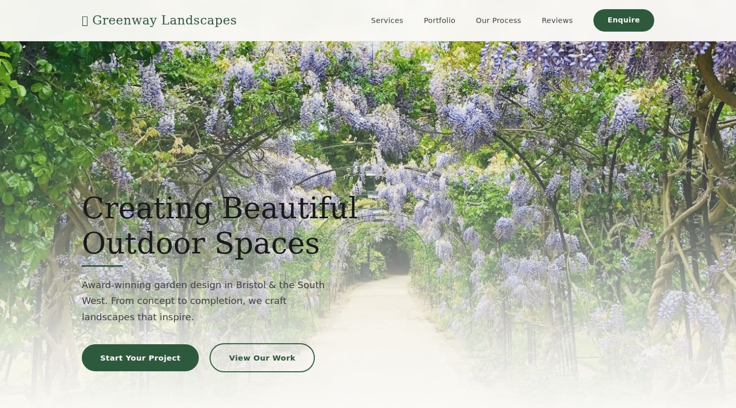 Greenway Landscapes: Landscapers website, Bristol