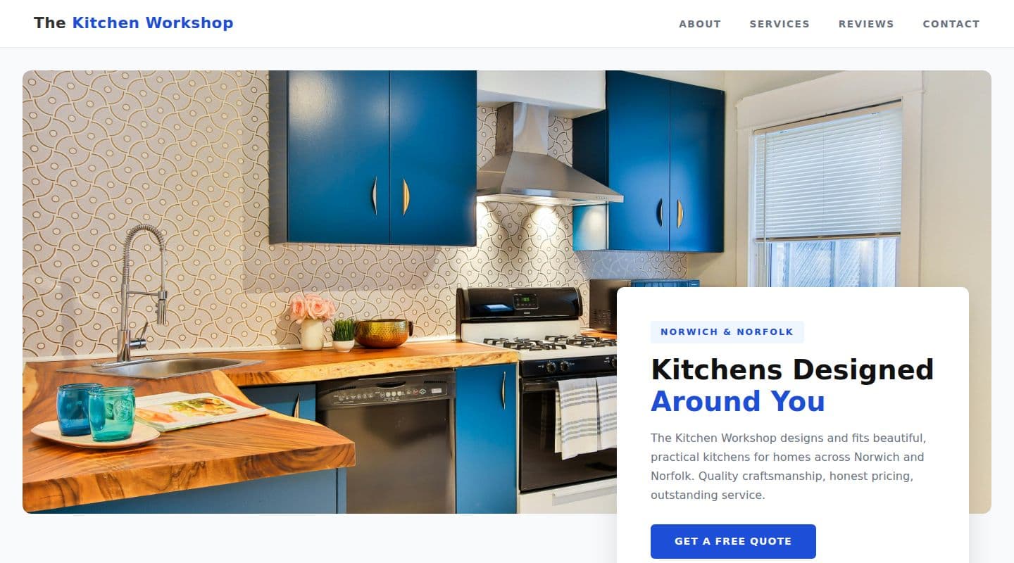 The Kitchen Workshop – Kitchen Fitters website, Norwich