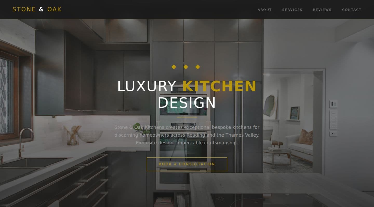 Stone & Oak Kitchens – Kitchen Fitters website, Reading