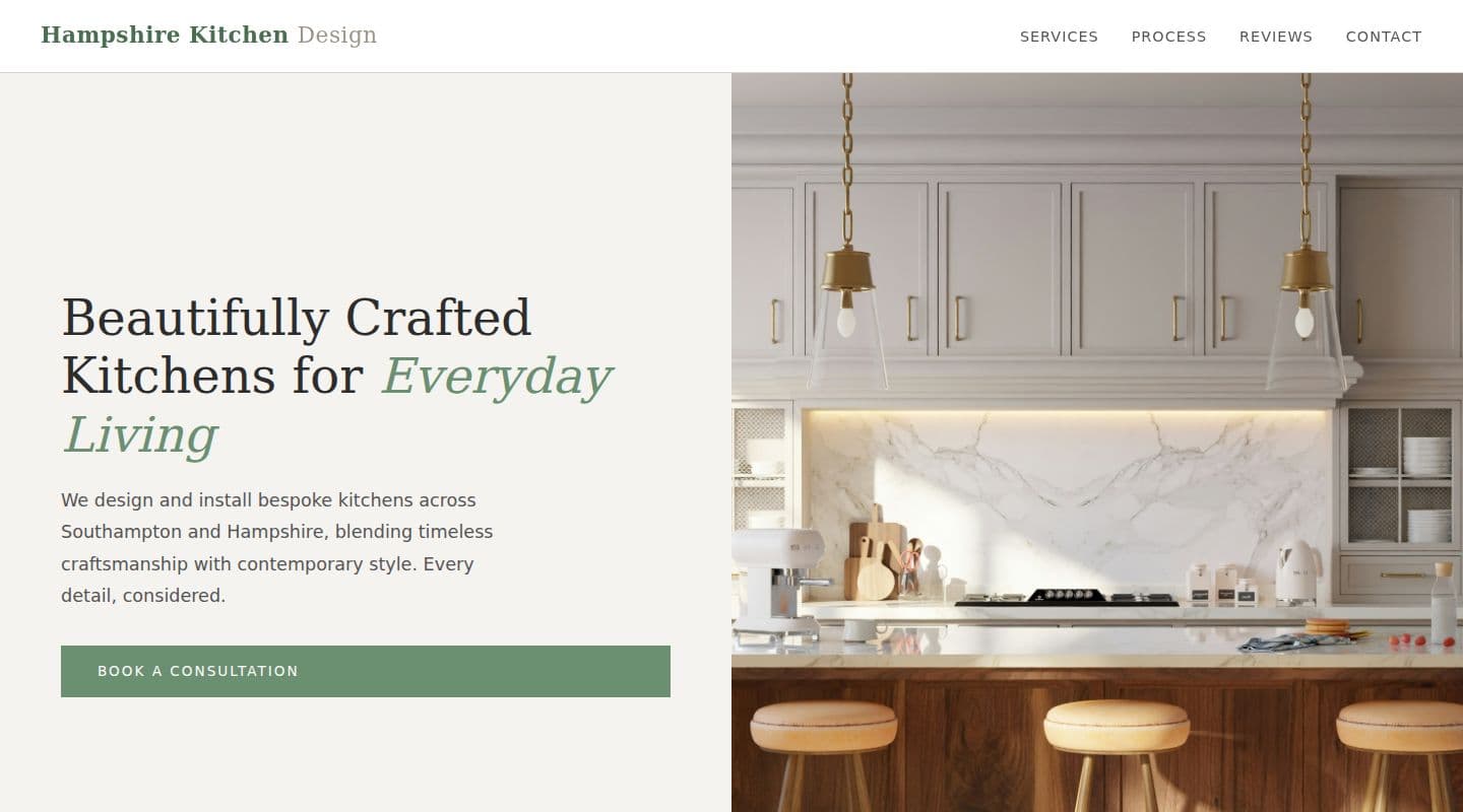 Hampshire Kitchen Design – Kitchen Fitters website, Southampton